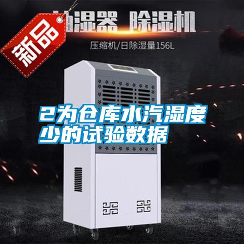 2為倉(cāng)庫(kù)水汽濕度少的試驗(yàn)數(shù)據(jù)