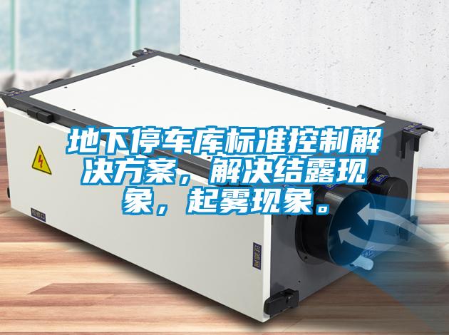 地下停車庫標準控制解決方案，解決結(jié)露現(xiàn)象，起霧現(xiàn)象。