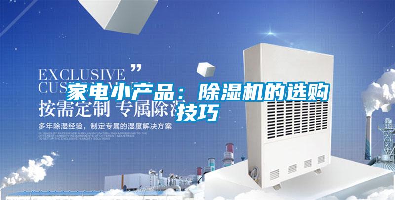 家電小產(chǎn)品:除濕機的選購技巧