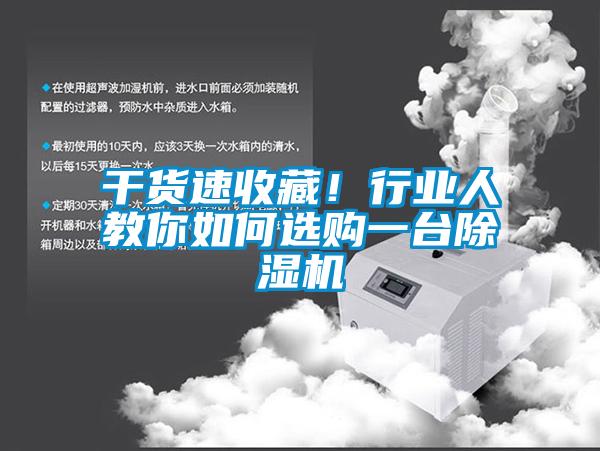 干貨速收藏!行業(yè)人教你如何選購(gòu)一臺(tái)除濕機(jī)