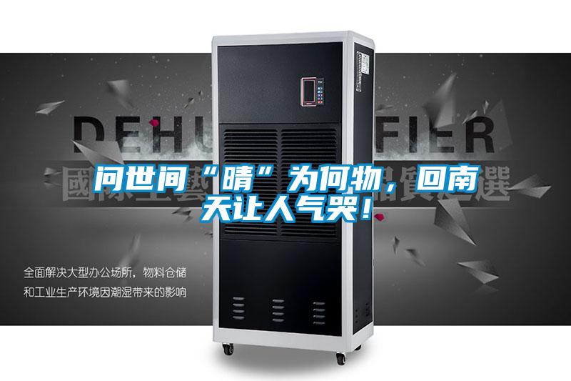 問(wèn)世間“晴”為何物，回南天讓人氣哭！