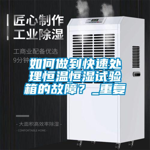 如何做到快速處理恒溫恒濕試驗箱的故障?_重復(fù)