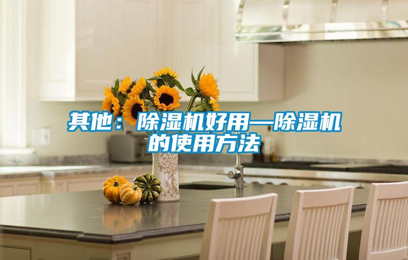其他：除濕機(jī)好用—除濕機(jī)的使用方法