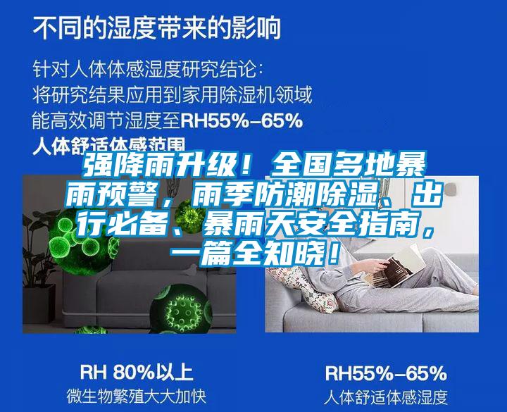 強(qiáng)降雨升級！全國多地暴雨預(yù)警，雨季防潮除濕、出行必備、暴雨天安全指南，一篇全知曉！