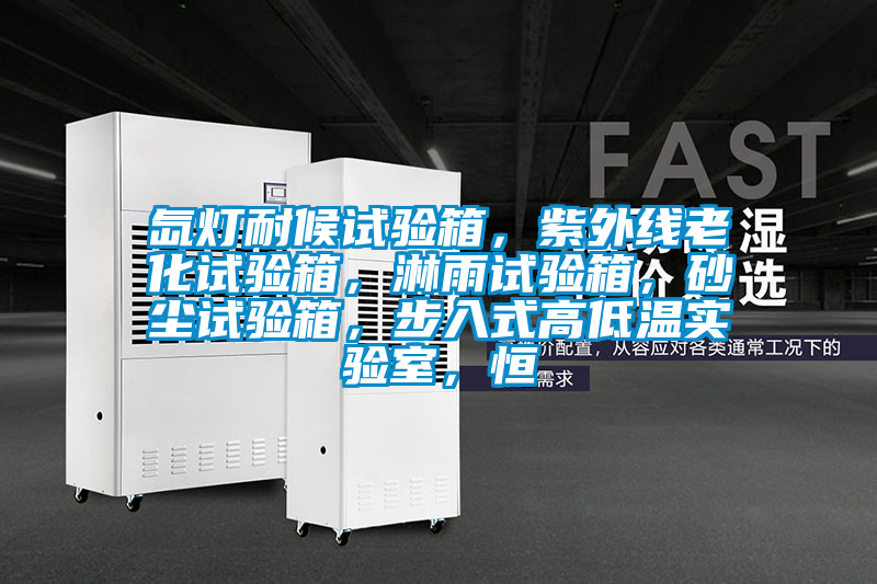 氙燈耐候試驗箱，紫外線老化試驗箱，淋雨試驗箱，砂塵試驗箱，步入式高低溫實驗室，恒
