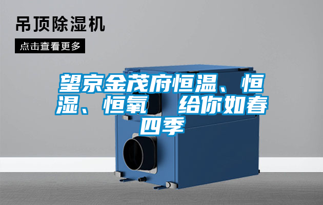 望京金茂府恒溫、恒濕、恒氧  給你如春四季