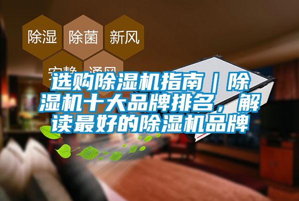 選購除濕機指南｜除濕機十大品牌排名，解讀最好的除濕機品牌